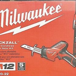 Milwaukee 2420-22 M12 Hackzall Reciprocating Saw Kit 1 Batteries NEW 48-11-2401