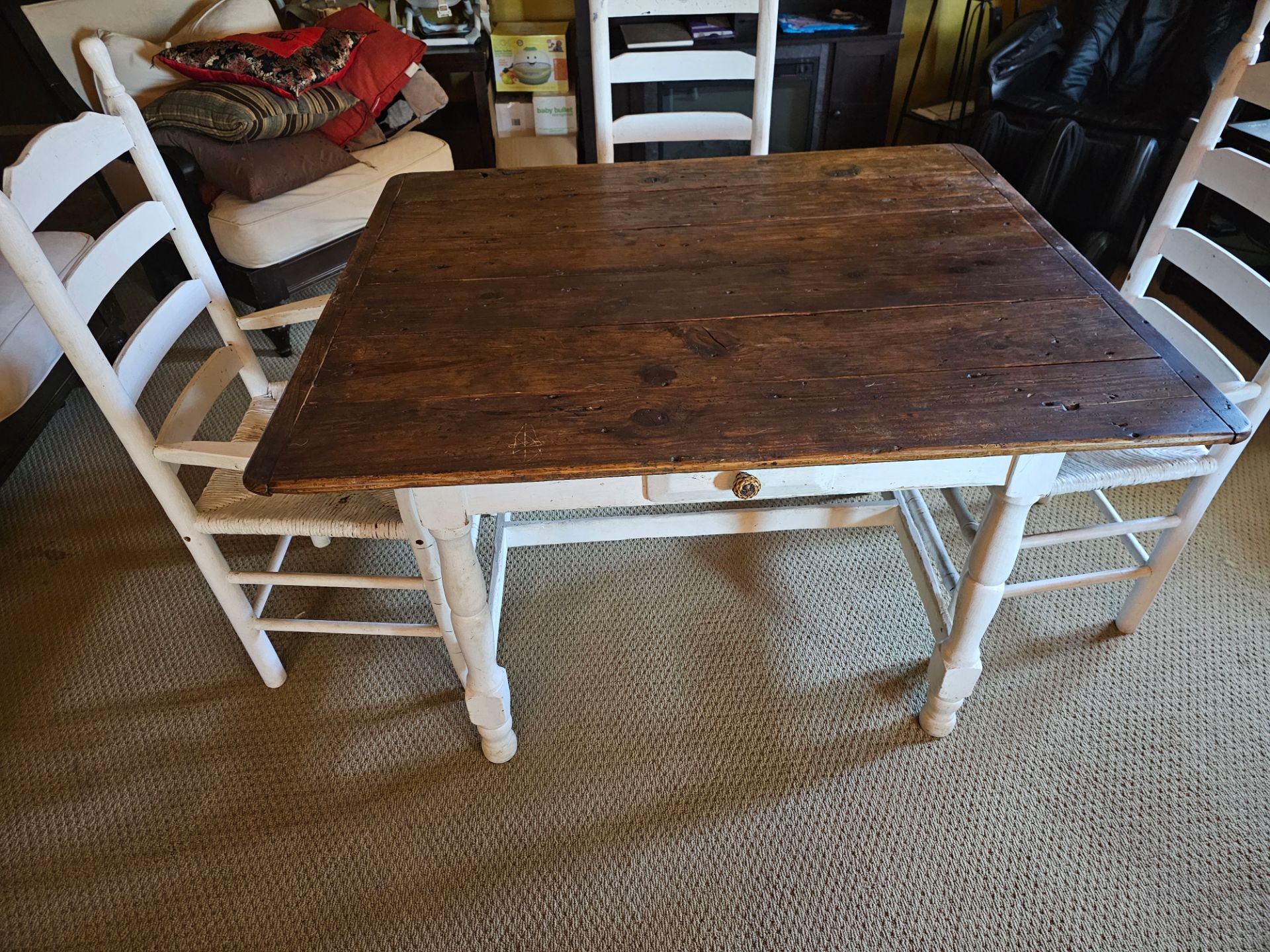 Kitchen farm table and chairs