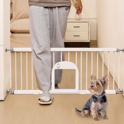 No Pawblems Dog Gate with Small Pet Door
