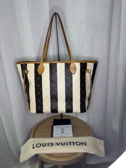 Authentic limited edition Rayures Louis Vuitton Neverfull MM bag