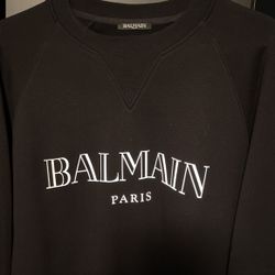 Balmain Crewneck Sweater Black Size Large