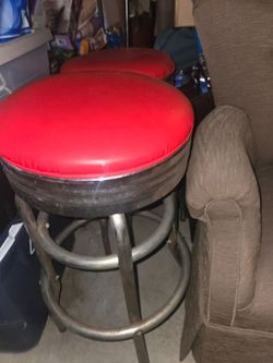 Red bar stools