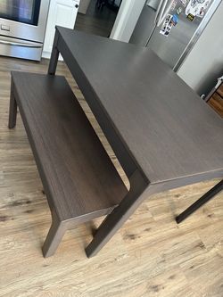 Bench style dining set