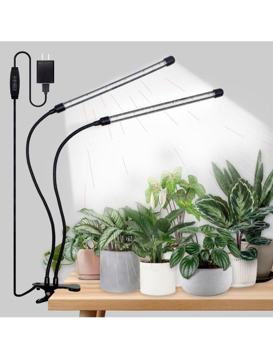 Grow Lights for Indoor Plants - 96 LED Full Spectrum Clip Plant Growing Light with 5-Level Dimmable