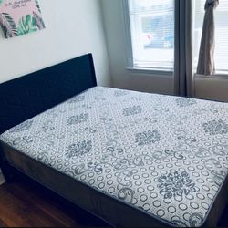 Queen Size Set Bed Frame & Mattress 10” Thick Brand New Delivery Available 