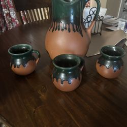 Drink Jar With 6 Mugs 