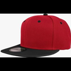 Snapback... Red With Black Brim