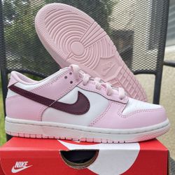 nike dunk low retro pink td ps size 1/1.5/2/2.5y 4/11/11.5/12/13.5c