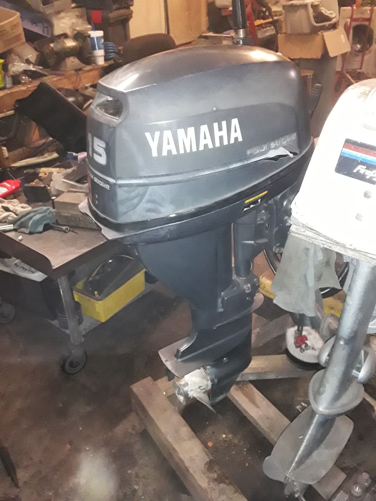 Yamaha 15hp 4-stroke electronic ignition long-shaft outboard motor