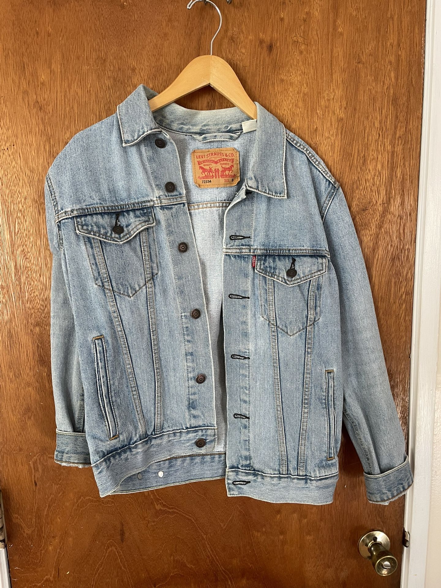 Levi Denim Jacket Trucker Blue Size Small