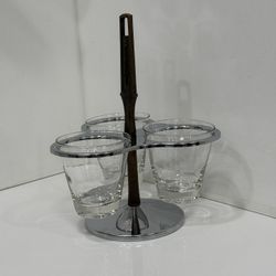 Vintage Mid Century Modern Kromex Condiment Caddy 