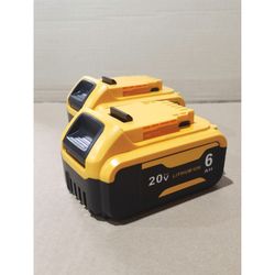 🏆 2-Pack ⚡️ 6.0Ah Batteries for DeWalt 20V MAX Tools ⚫️🟡 DCB206