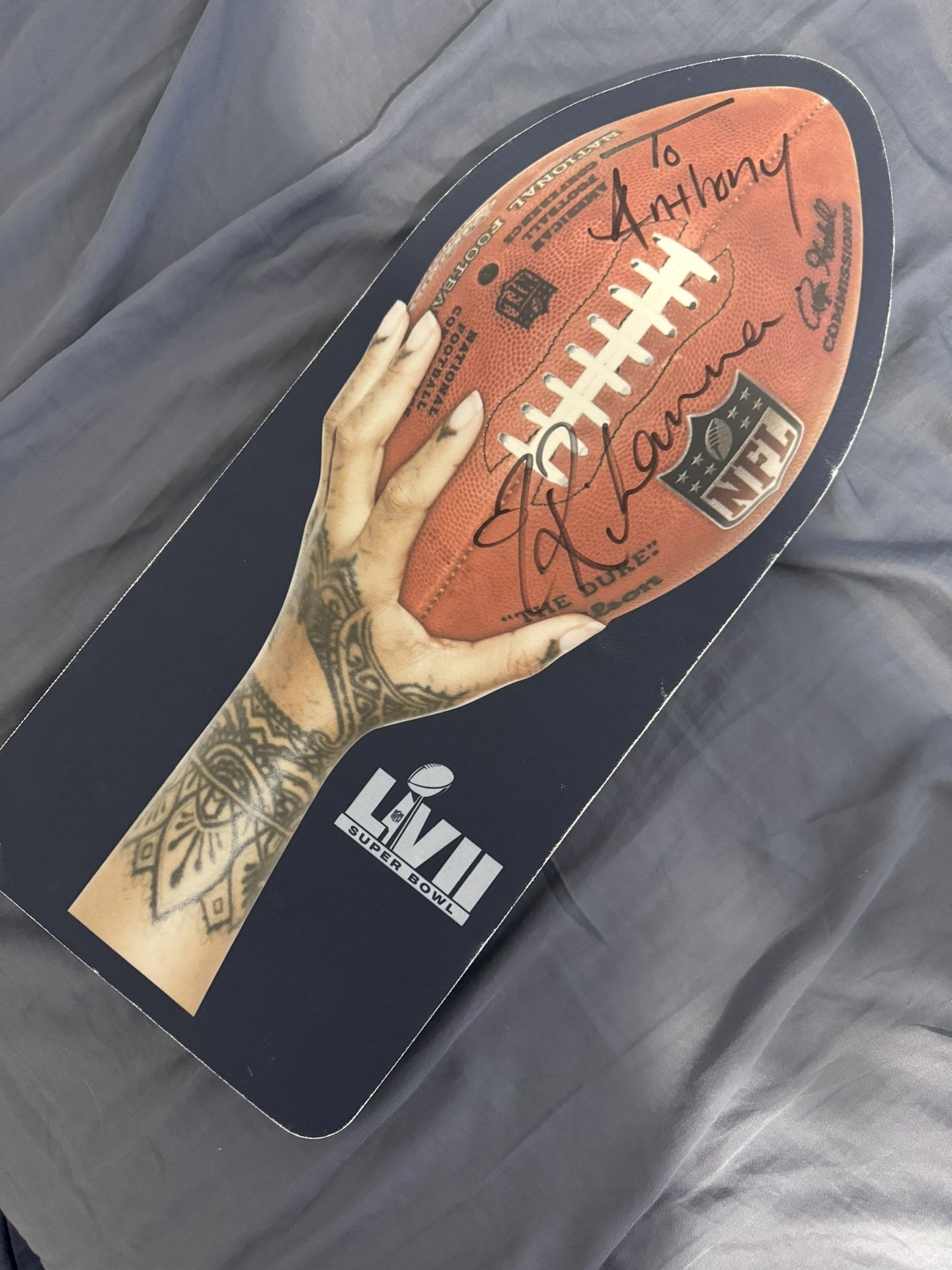 Signed sign by Rihanna