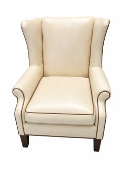 Elegant Ivory Wingback chair