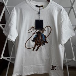 Louis Vuitton Graphic Embroidered Cotton T-Shirt Size S