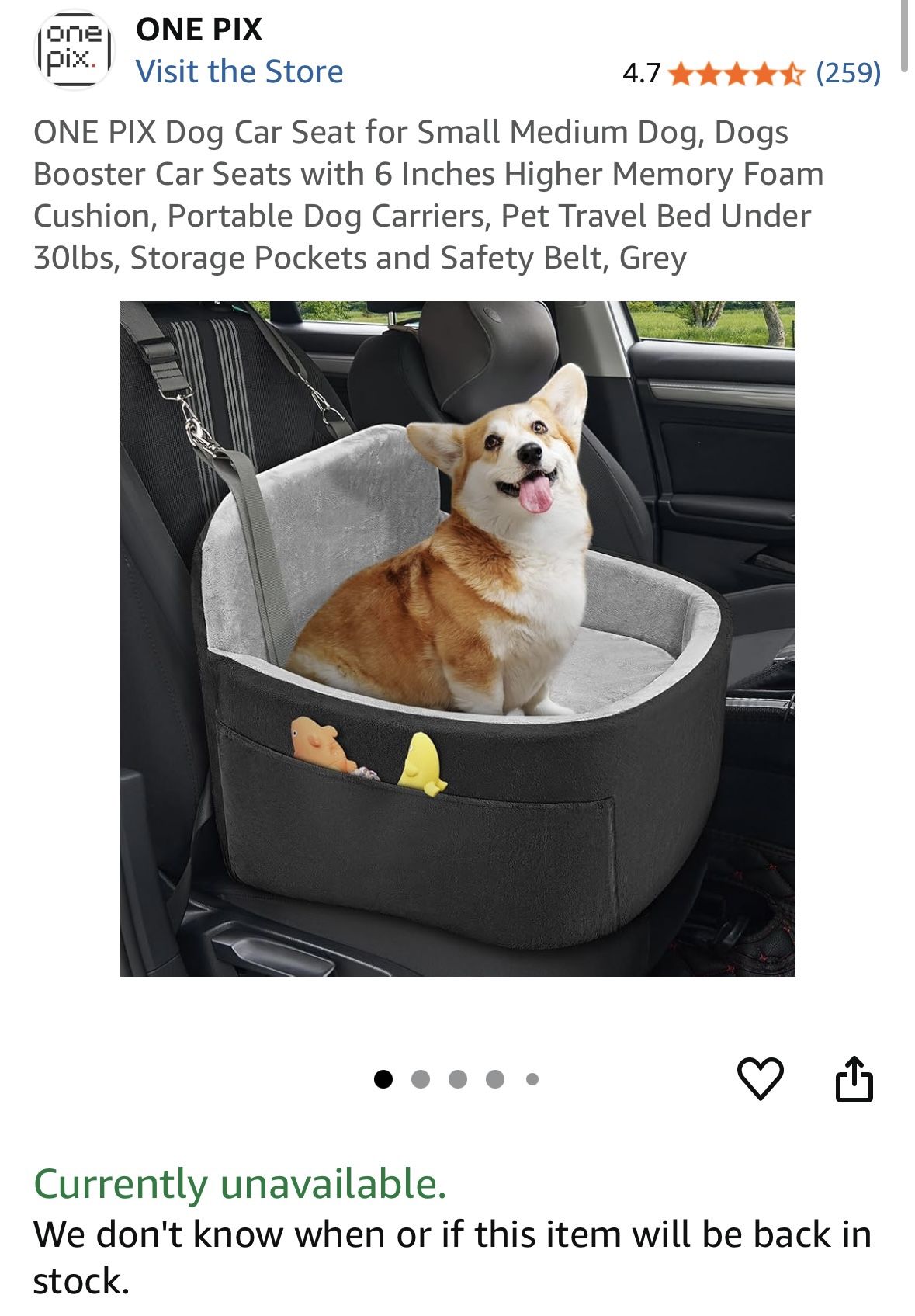 Dog Car Seat 