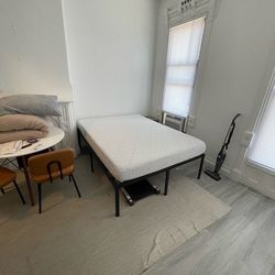 Serta Queen Mattress and 19in Bed Frame