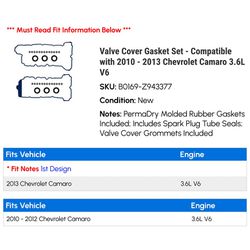 Chevy Camaro Valve Cover Gasket Set