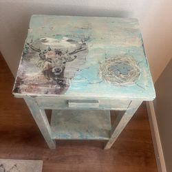Rustic Side End Table
