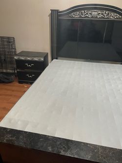 Queen bed frame and night stands