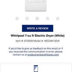 Wirlpool Washer And Dryer BRAND NEW