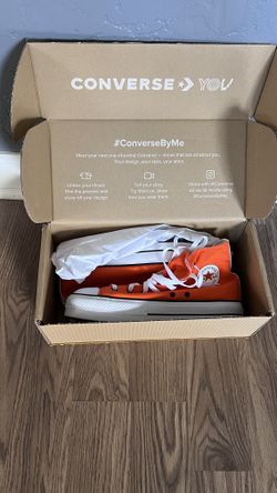Size 12 - Orange Converse Custom Chuck Taylor All Star Lift Platform