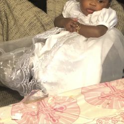 Baby Girl Baptism/Christening  Dress 3months WHITE NEW CONDITION