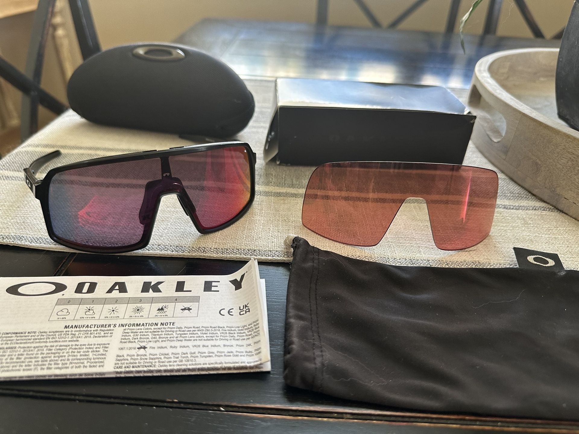 Oakley Sutro S sunglasses with additional Prism trail lens.