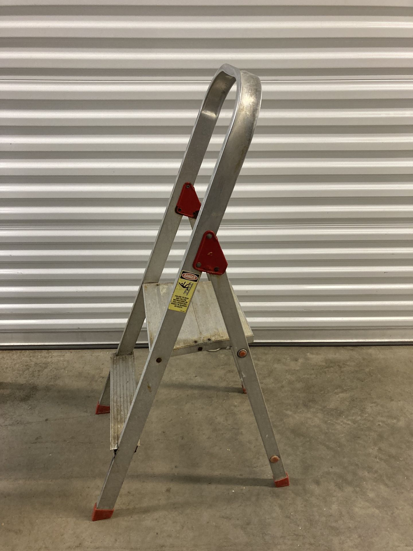 Ladder 2’ Aluminum Step Stool Or Ladder-OSHA Approved-Lightweight Folding With Safety Grip Handle