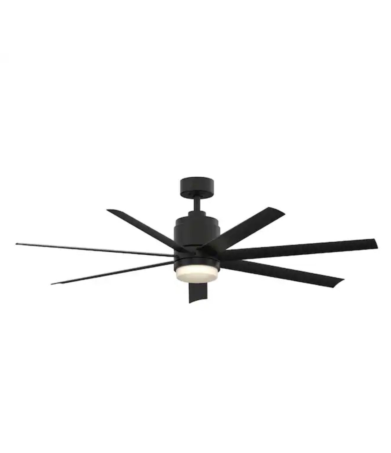Fanimation Studio Collection Blitz 56-in Integrated LED Outdoor Ceiling Fan (Black)