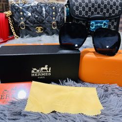 Orange Tag Black Sunglasses