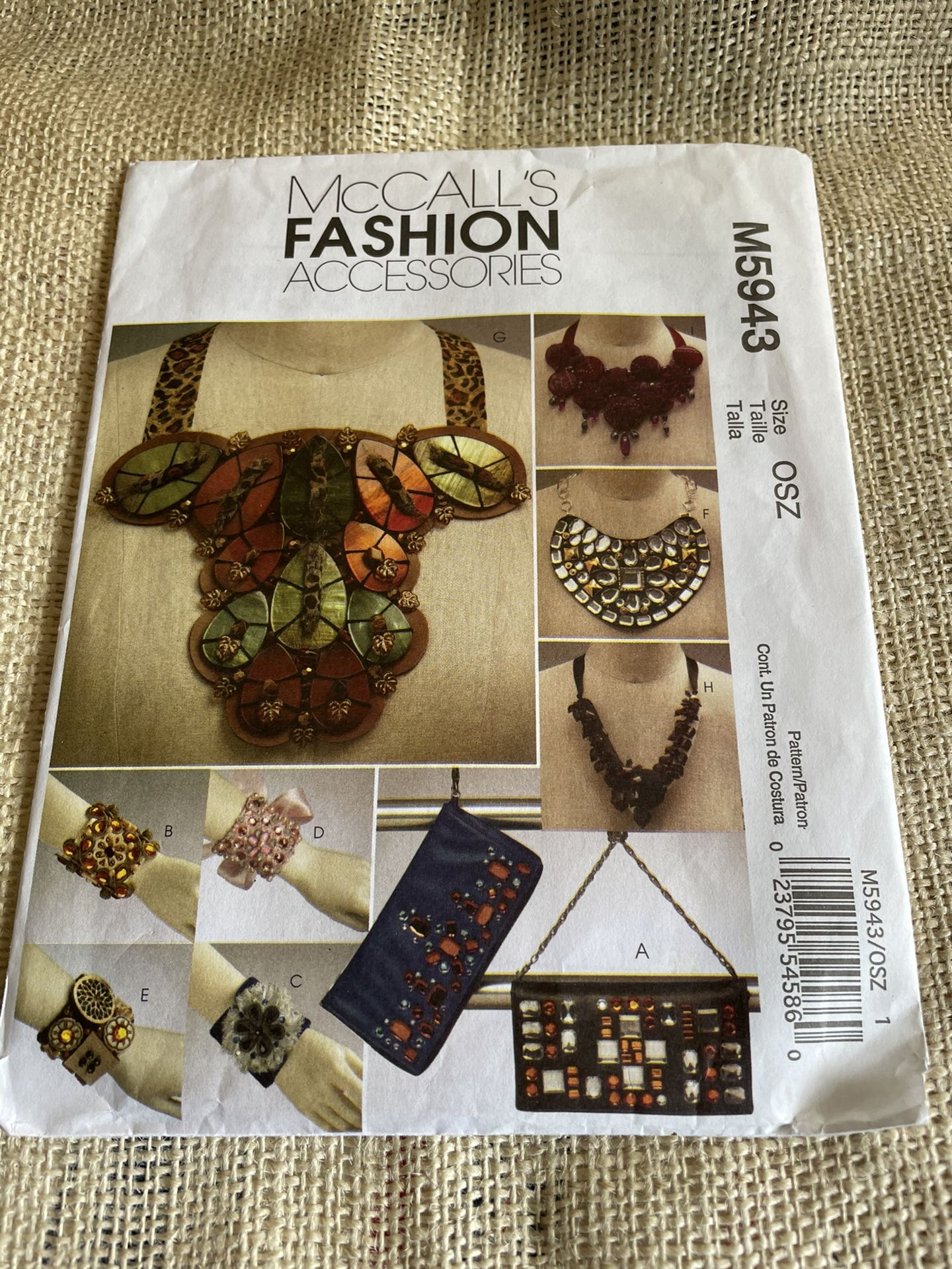 McCall’s Fashion Accessories Pattern 2009. Uncut. New