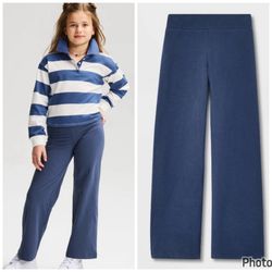 Medium 8, girls wide leg navy blue cat and jack legging