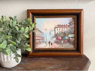 Vintage Parisian Oil Paintimg