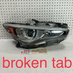 2014 2017 INFINITI Q50 RIGHT SIDE LED HEADLIGHT LAMP OEM 