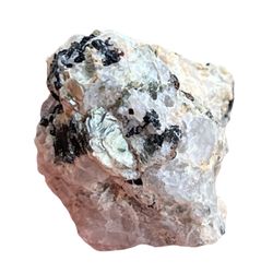 Black Tourmaline, Garnets, Green Mica And Quartz. Crystals Rocks Gems Minerals