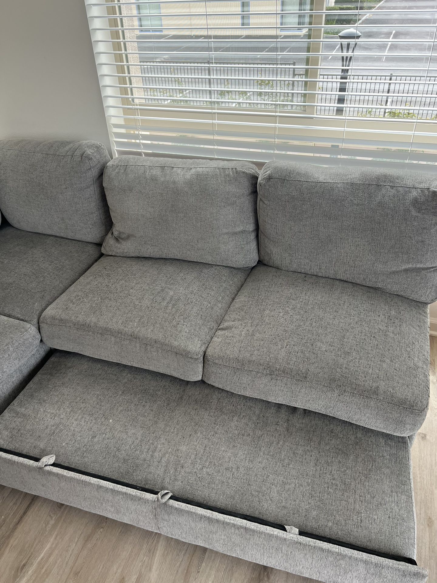 Living Spaces Grey Couch