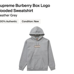 Supreme Burberry Box Logo Hoodie 