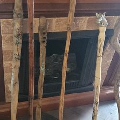 Walking sticks. End rain sticks