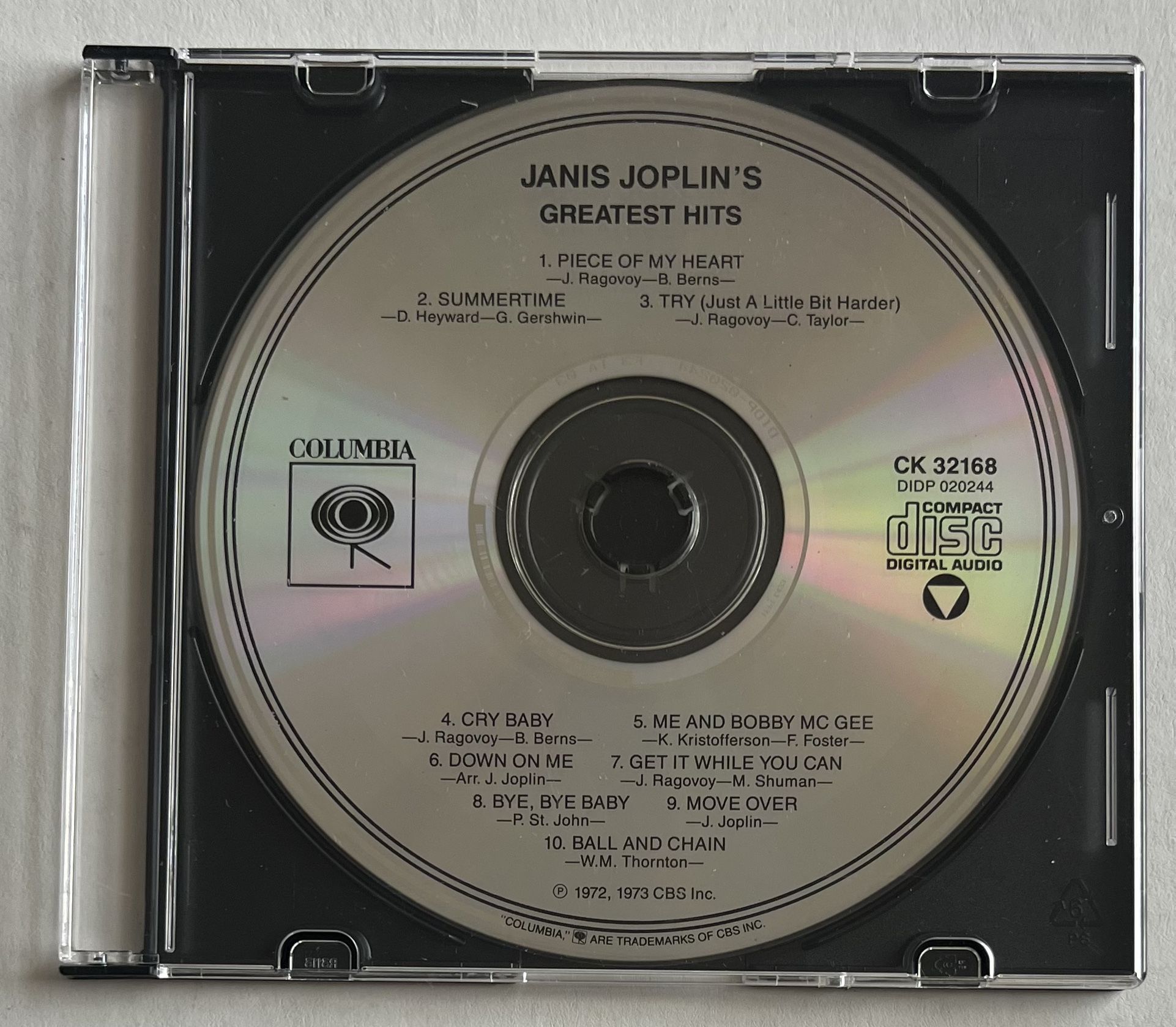 Janis Joplin Greatest Hits CD