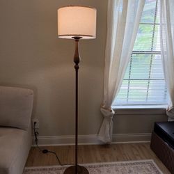 Brand New Wooden Floor Lamp with Remote Control (66" Tall)