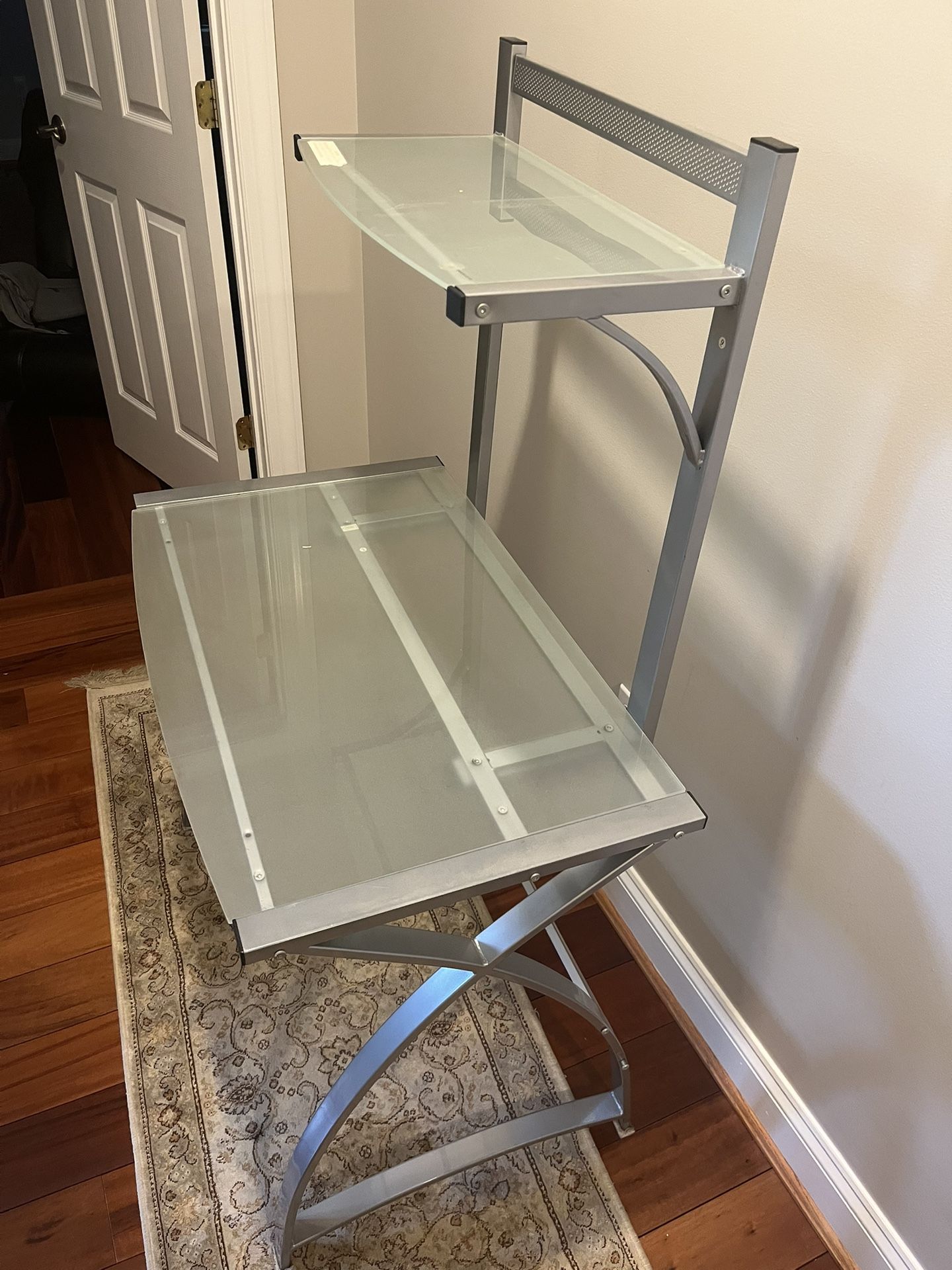 Double Decker Glass Desk