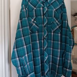 Wrangler Fashion Double Snap Western Shirt Size 2xl
