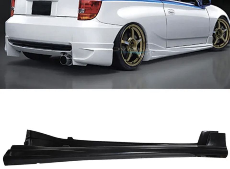 Fits 00-05 Toyota Celica Hatchback Unpainted Side Skirt Extension Rocker Panel