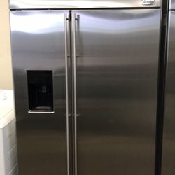 Ge Monogram 48”Wide Built In Stainless Steel Side By Side Refrigerator