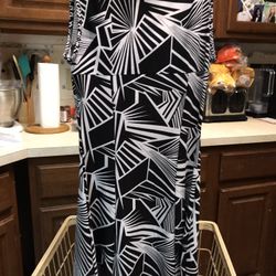 Large Black And White Dress