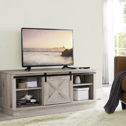 Shelby Sliding Barn Door TV Stand for 50" TV with Storage Shelf by Naomi Home