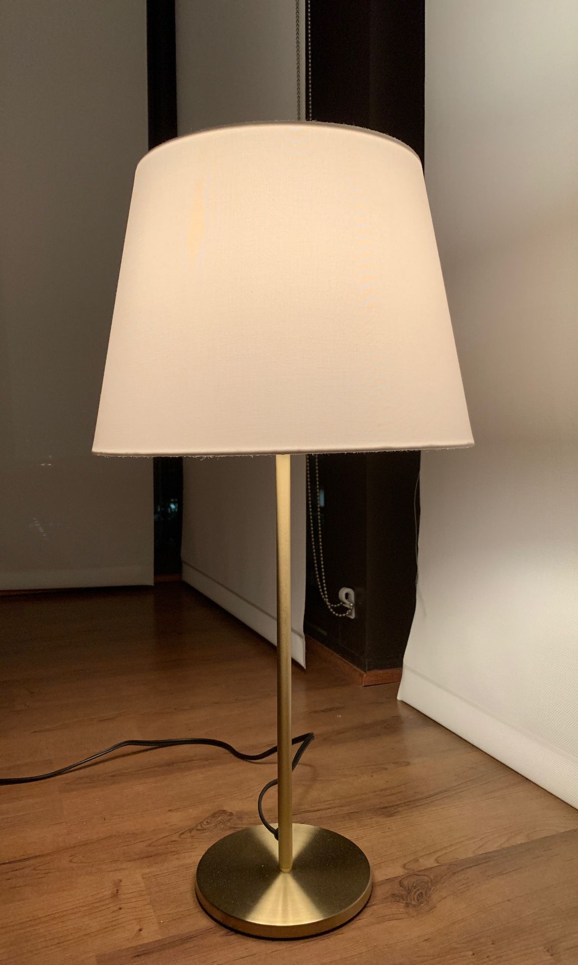 Ikea table gold lamp