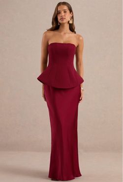 Club London Burgundy Maxi Dress