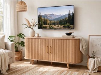 Oak color tv stand/ entertainment center/ console